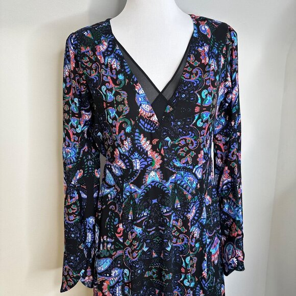 Express Paisley Boho Long Sleeve Maxi Dress - Picture 6 of 8